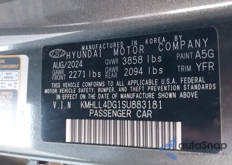 2025 Hyundai Elantra Se from USA, damaged, VIN KMHLL4DG1SU883181